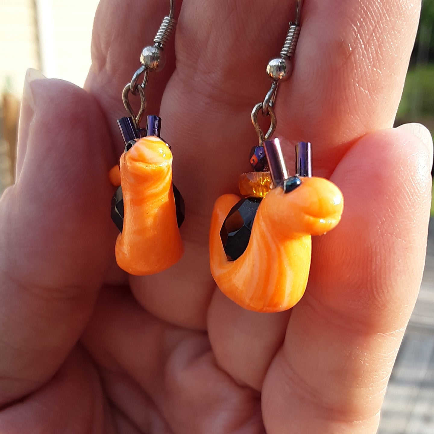 Fall Slug Buddy earrings