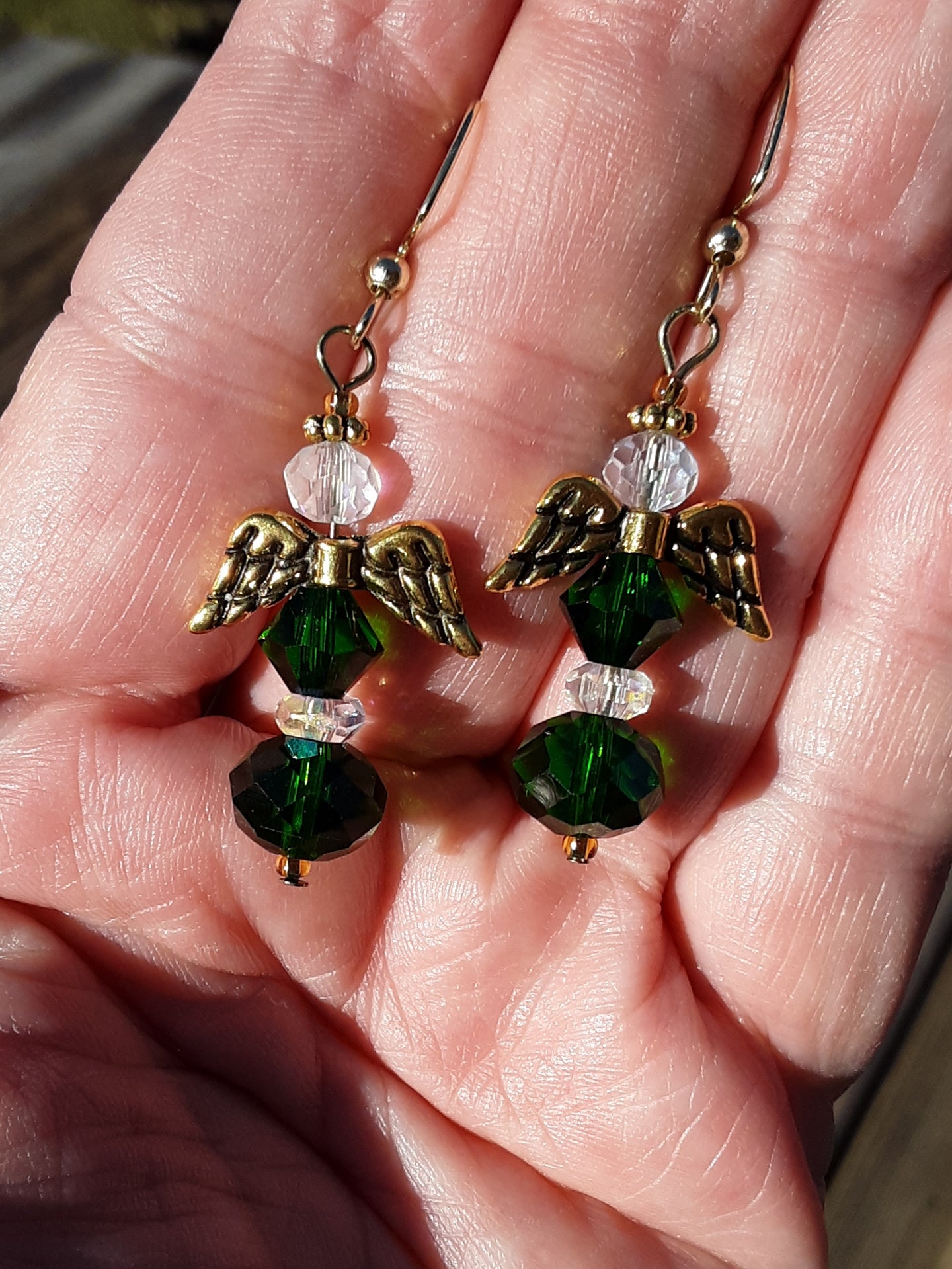 Green Angel earrings